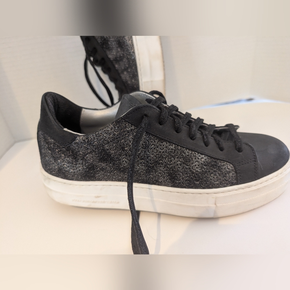 P448 Platform Lace Up Sneakers Silver Tongue Sz.39 EU EE5 - Picture 7 of 16